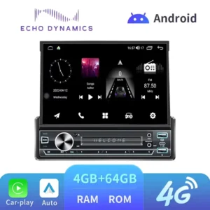 Echo Dynamics 1DIN 7 inch  retractable touch screen Android multimedia player Universal 4/64 G