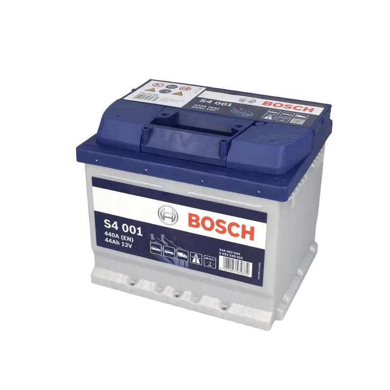 Battery BOSCH 12V 44Ah/440A S4 (R+ standard terminal) 207x175x175 B01 - fitting flange 10.5 mm (starting)
