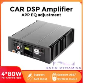 Echo Dynamics Car Digital Amplifier 4x80W/4Ω with DSP & Bluetooth receiver