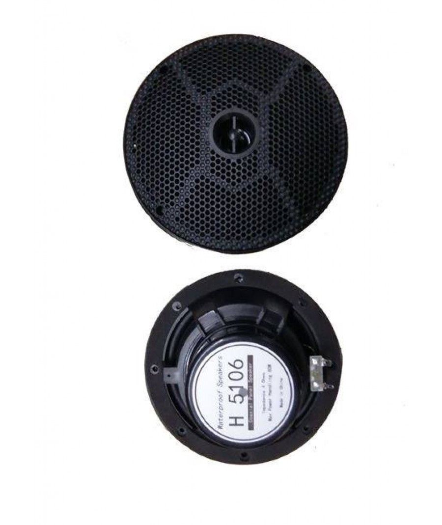 Hasda H-5106B Αδιάβροχα Ηχεία Σκάφους 6" Μαύρα (Ζεύγος) - Image 2