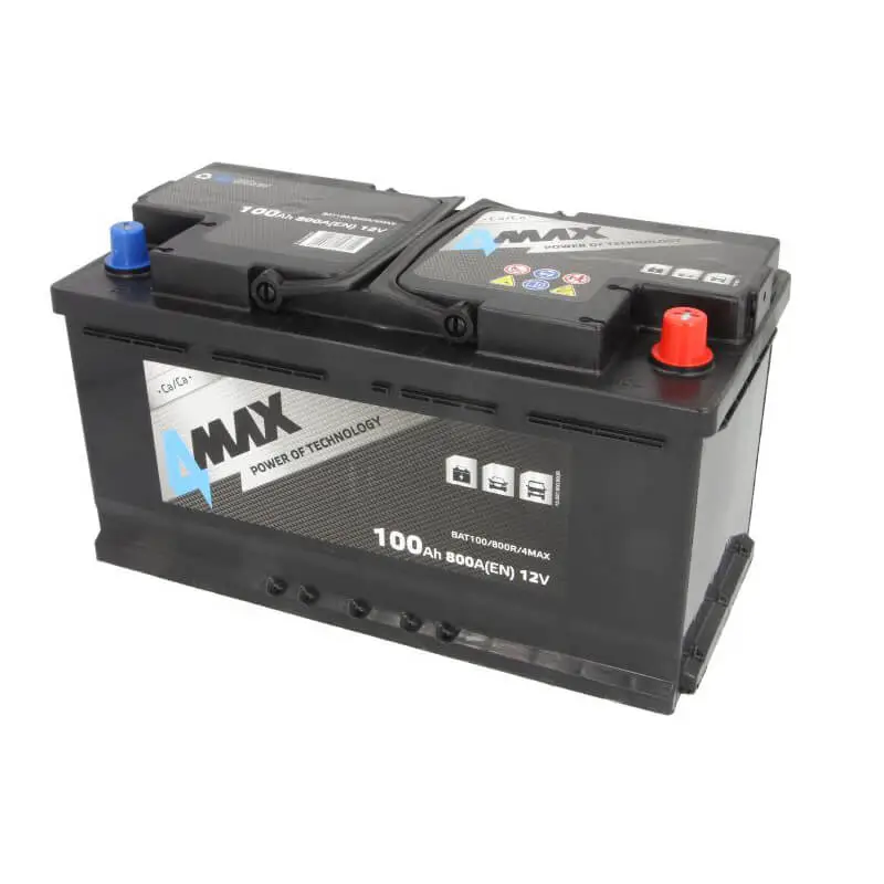4MAX Battery 12V 100Ah/800A (R+ standard terminal)