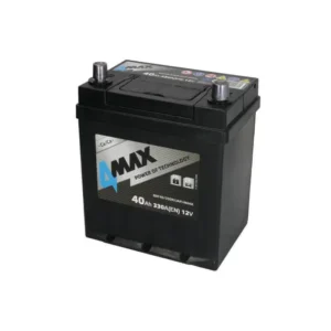 4MAX Battery 12V 40Ah/330A (R+ thin terminal (japanese vehicles) + standard terminal)