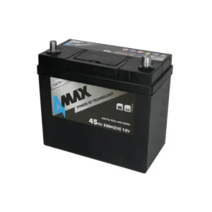 4MAX Battery 12V 45Ah/330A (L+ thin terminal (japanese vehicles) + standard terminal)