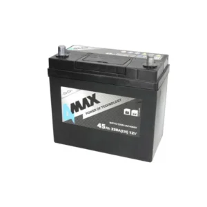 4MAX Battery 12V 45Ah/330A (R+ thin terminal (japanese vehicles) + standard terminal)