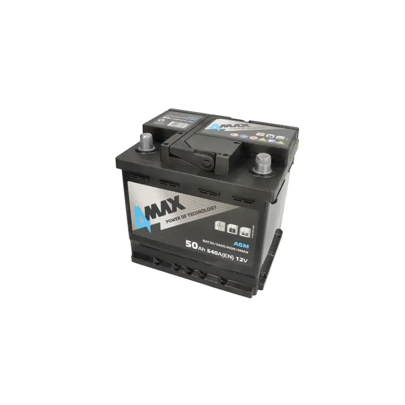 4MAX Battery 12V 50Ah/540A AGM (R+ standard) 207x175x190 B13 (agm/starting)