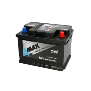 4MAX Battery  12V 62Ah/550A (R+ standard terminal)