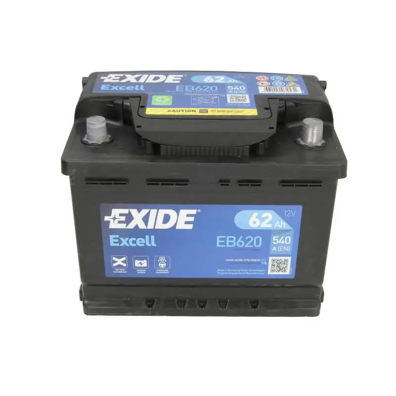 EXIDE Battery 12V 62Ah/540A EXCELL (R+ en) - Image 2
