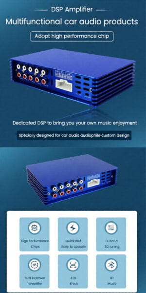 Echo Dynamics Car Digital Amplifier 4x90W/4Ω with DSP & Bluetooth receiver