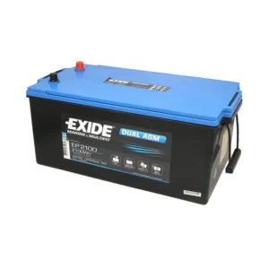 Exide Battery 12V 240Ah/1200A DUAL AGM; MARINE/RV (L+ Standard terminal)