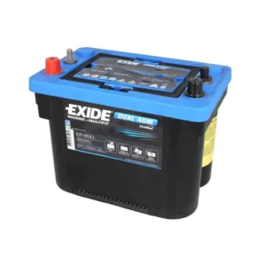 EXIDE Battery 12V 50Ah/750A DUAL AGM; MARINE/RV (L+ standard terminal + threaded)
