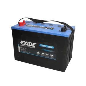EXIDE Battery 12V 100Ah/800A DUAL AGM; MARINE/RV (L+ standard terminal + threaded)