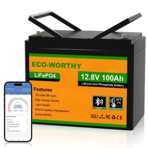 Eco-Worthy 12V 100Ah LifePO4 Lithium Battery with Bluetooth