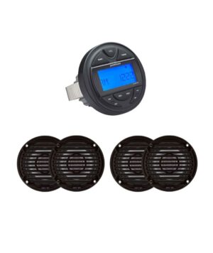 Marine Πακέτο MC-100+2xMS5006B με Πηγή Powerbass MC-100 και 4 Ηχεία και Jensen MS5006B (Σετ)