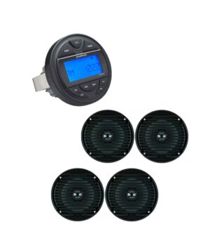 Marine Πακέτο με Πηγή Powerbass MC-100 και 4 Ηχεία Jensen MS6007BR (Σετ)