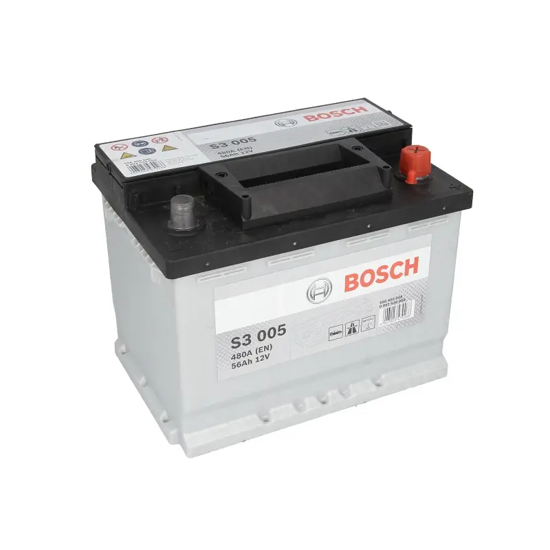 Battery BOSCH 12V 56Ah/480A S3 (R+ standard terminal) 242x175x190 B03 - fitting flange 10.5 mm (starting) - Image 3