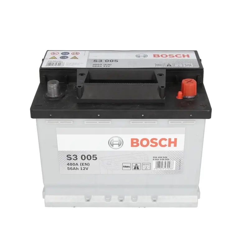 Battery BOSCH 12V 56Ah/480A S3 (R+ standard terminal) 242x175x190 B03 - fitting flange 10.5 mm (starting) - Image 2