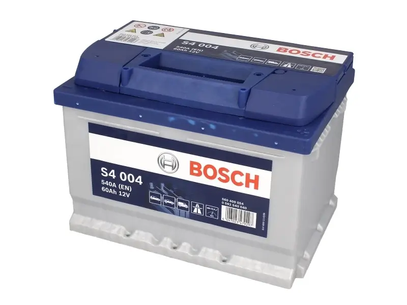 Battery BOSCH 12V 60Ah/540A S4 (R+ standard terminal) 242x175x175 B00 - no fitting flange (starting)