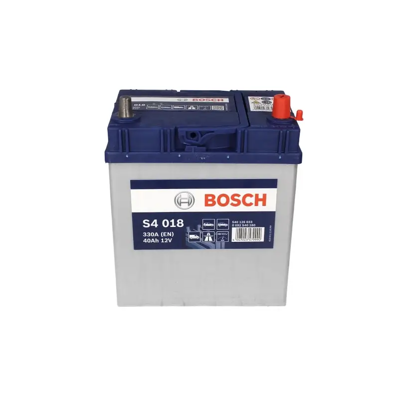 Battery BOSCH 12V 40Ah/330A S4 (R+) 187x127x227 B13 - fitting flange 10.5 mm (starting) - Image 2