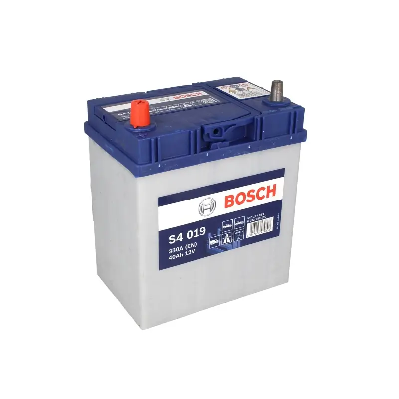 Battery BOSCH 12V 40Ah/330A S4 (L+) 187x127x227 B01 - fitting flange 10.5 mm (starting) - Image 3