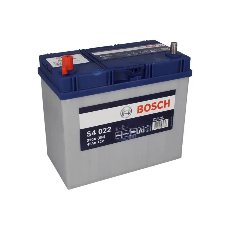 Battery BOSCH 12V 45Ah/330A S4 (L+) 238x129x227 B01 - fitting flange 10.5 mm (starting) - Image 3
