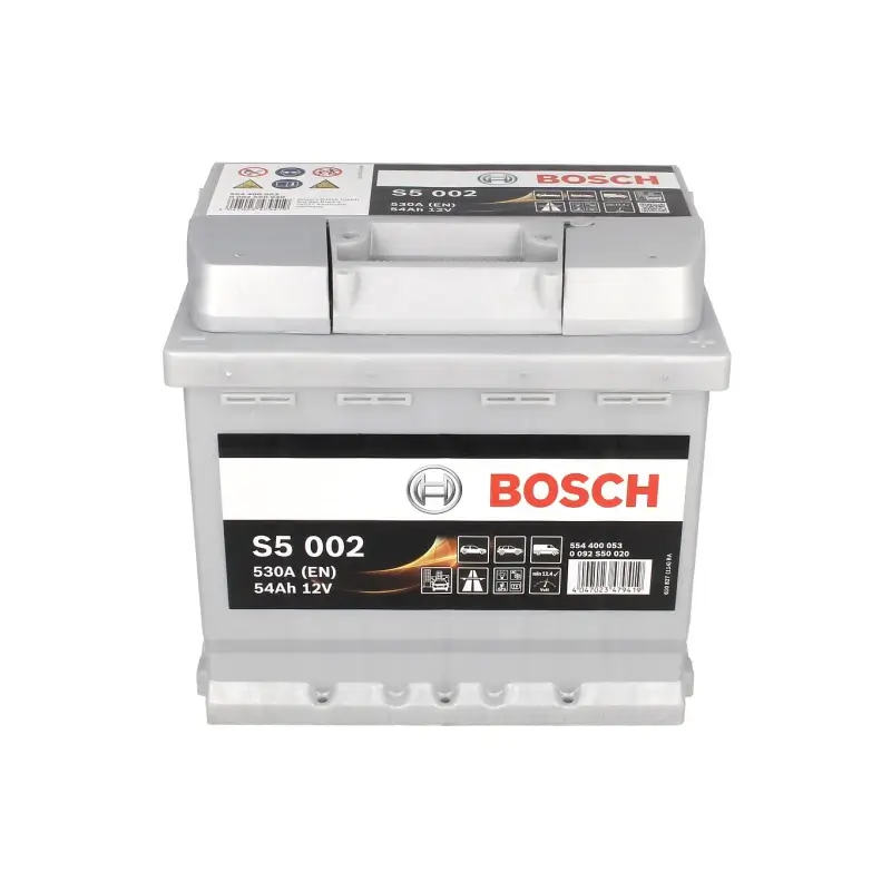 Battery BOSCH 12V 54Ah/530A S5 (R+ standard terminal) 207x175x190 B00 - no fitting flange (starting) - Image 2