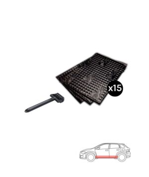 Silent Coat Πακέτο με 15 Αντικραδασμικά Φύλλα Αυτοκινήτου και Roller (Σετ)