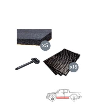 Silent Coat Πακέτο με 15 Αντικραδασμικά, 5 Ηχομονωτικά Φύλλα Αυτοκινήτου και Roller (Σετ)