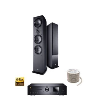 Πακέτο Stereo Hi-Fi με Ενισχυτή Magnat MC 400, Ηχεία HECO Victa Elite 702 Black και Καλώδιο Oehlbach