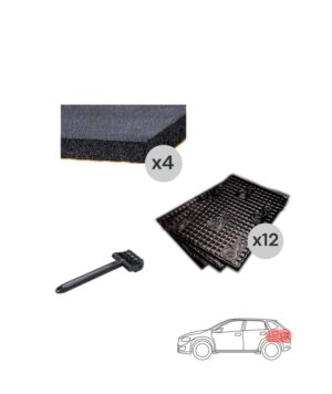 Silent Coat Πακέτο με 12 Αντικραδασμικά, Ηχοαπορροφητικά Φύλλα Αυτοκινήτου και Roller (Σετ)